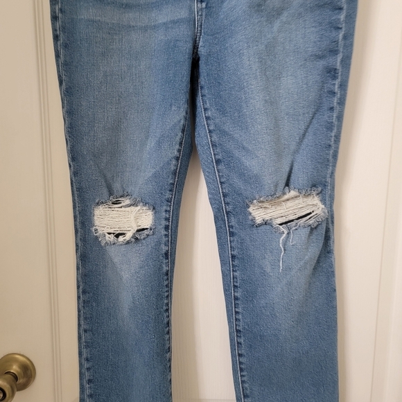 Madewell Size 27 The Perfect Vintage Crop Jean, Medium Wash, Distressed, GUC - Picture 14 of 16